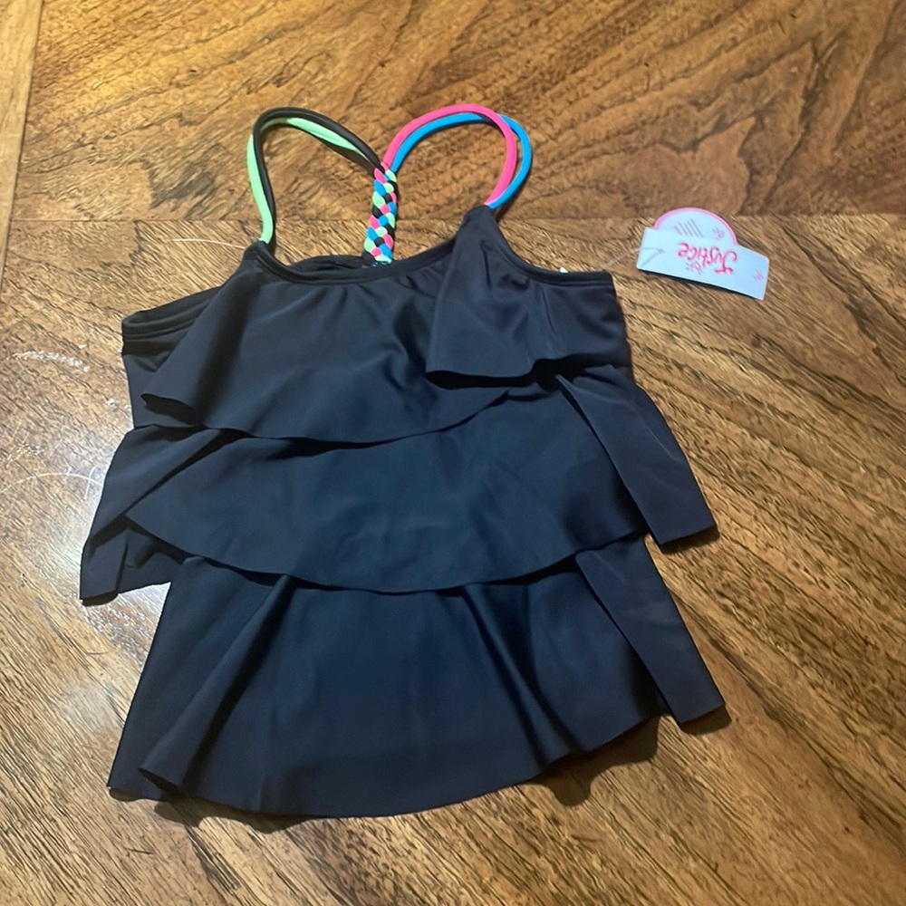 Black Justice swimming top size 7